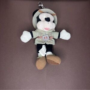 Vintage Disney Safari Mickey Mouse Plush Keychain-Animal Kingdom 6”